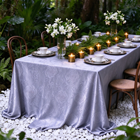Nappe de table en satin jacquard de luxe, en polyester, infroissable, lavable, réutilisable, résistante à la chaleur, pour mariage, banquet, fête