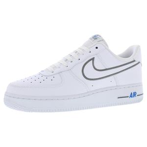 Nike Air Force 1 '07 Chaussures de basket-ball en cuir unisexe blanc gris froid - Product Image 1