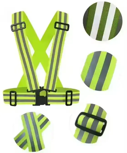 Khả năng hiển thị cao có thể điều chỉnh đàn hồi an toàn cảnh báo phản quang đêm chạy đi bộ đi xe đạp vest - Product Image 5