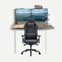 Fauteuil de jeu de patron en métal Stuhl avec fonction de massage pour bureau et bureau de jeu d'ordinateur