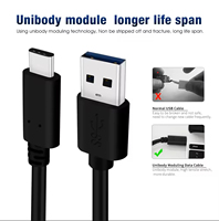 Cable de transferencia de datos USB a C USB3.2 0,2 M 0,25 M 0,3 M 0,5 M 1M 1,5 M 1,8 M 2M 3M Tipo C Cable de carga rápida USB Cables de datos