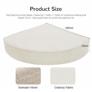 Canapé d'angle en mousse confortable personnalisé OEM en velours côtelé <span class=keywords><strong>pour</strong></span> enfants - Canapé d'angle <span class=keywords><strong>pour</strong></span> enfants, siège d'angle parfait <span class=keywords><strong>pour</strong></span> jouer, se reposer et lire - Product Image 2