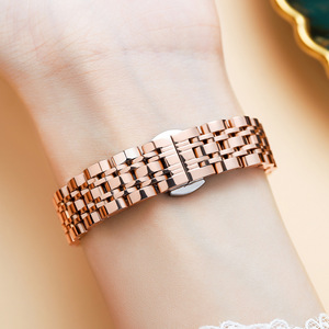 Reloj elegante para mujer, diseño de alta gama, correa de acero inoxidable con incrustaciones de diamantes, estilo retro, resistente al agua y sofisticado. - Product Image 4