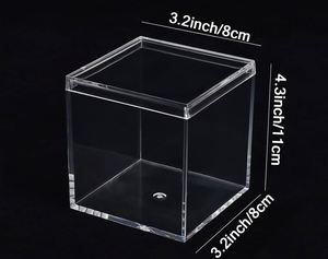 Kitchen Spice Storage Box Modern Multifunction Stackable Clear Acrylic Square <b>Canister</b> <b>Set</b> Lid Injection-Molded Food Grade - Product Image 3