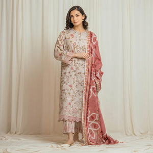 Ensemble de costume imprimé numérique Edenrobe, non cousu, traditionnel, 3 pièces, décontracté, en coton, coupe ample, longueur au sol, Inde Pakistan - Product Image 1