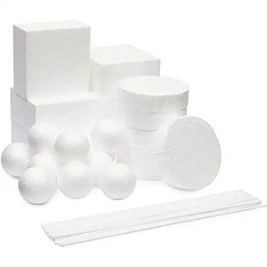 Factory 4-Tier Cake Foam <b>Dummies</b> for Wedding Supplies, Baby Shower, Birthday, 3-6 Inch White Foam Rounds - Product Image 3