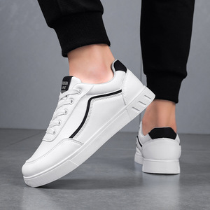 Nuevos Zapatos Blancos Sencillos y Cómodos para <span class=keywords><strong>Hombre</strong></span>, Venta Caliente de Fábrica, Zapatos Casuales de Bajo Precio para Niños, Zapatos Negros Escolares - Product Image 2