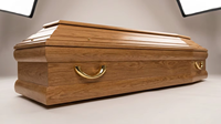 Ataúd de Madera Sólida Estilo Europeo y Americano, Ecológico, Personalizable, para Entierro y Reentierro