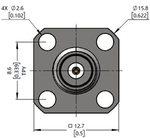 Adaptador ZCOM 2.4(<span class=keywords><strong>F</strong></span>)-2.4(<span class=keywords><strong>F</strong></span>) Hembra a Hembra de 2.4 Pulgadas con Brida de 4 Orificios, Bajo VSWR, Baja Pérdida de Inserción, Conector Coaxial RF de CC-50GHz - Product Image 3