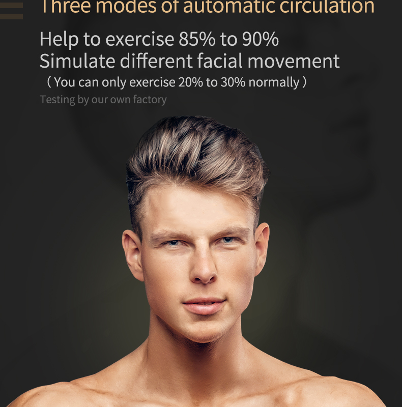Rechargeable EMS Microcurrent Jawline Trainer Face Shaper Beauty Device for Men Women Jawline exerciser