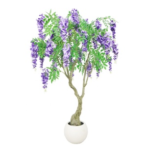 Cây hoa nhân tạo cao 180cm với chậu nhựa màu đen - Product Image 5