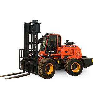 Carretilla elevadora diésel todoterreno agrícola de 4 ruedas 2 WD de alta calidad, carretilla elevadora para terreno áspero de 4 toneladas y 5 toneladas con neumático sólido - Product Image 4