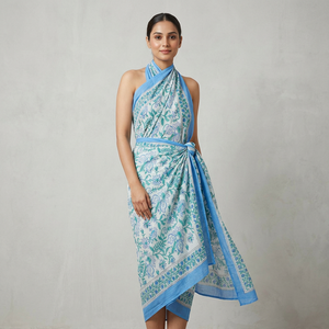 Pareo de Playa de Algodón con Estampado Floral Hecho a Mano, Ligero, para Resort, Accesorio de Viaje, Fabricantes y Proveedores - Product Image 1