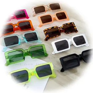 Vendors Wholesale 2024 Trendy Boutique Cheap Women Small Pink Square Rectangle Frames Shades Sun Glasses Sunglasses
