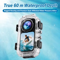 Boîtier étanche 60M pour Insta360 X6, étui de plongée anti-buée avec verrou de sécurité, lentille transparente, accessoires de protection pour caméra d'action