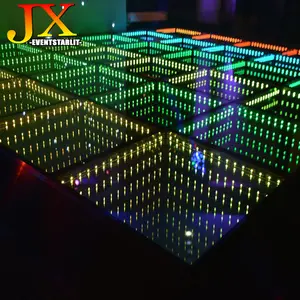Kính chiếu sáng từ RGB sàn nhảy tiệc cưới Disco xách tay ánh sáng lên không dây LED 3D Infinity gương sàn nhảy