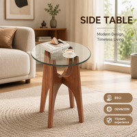 Table basse moderne en verre avec rangement pour salon - Meuble décoratif pour la maison facile à nettoyer