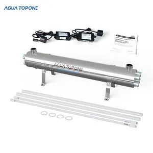 48gpm Overflow Removable Bracket Water Treatment Equipment 304 Stainless Steel Pipeline UV Water Filter Machine For Commercial