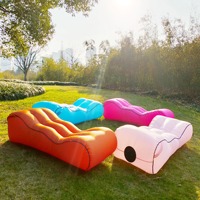 Canapé gonflable automatique imperméable au design moderne pour le camping en plein air, la chambre à coucher, la plage et le salon