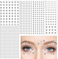 Autocollants de pierres précieuses autocollants 973 pièces, bijoux pour loisirs créatifs, strass 3/4/5/6 mm pour maquillage visage et corps pour enfants et adultes