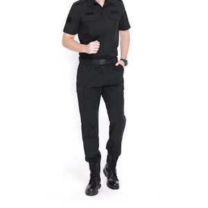 ชุดยูนิฟอร์มรปภ.สีเขียวขี้ม้าสำหรับผู้ชาย เสื้อและกางเกงแบบยุทธวิธี ผลิตจากโพลีเอสเตอร์ผสมคอตตอน เหมาะสำหรับงานกลางแจ้งและล่าสัตว์ - Product Image 3