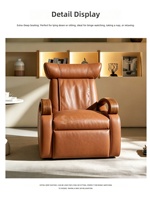 Fauteuil inclinable électrique zéro gravité en cuir, design massant, rembourrage en mousse haute densité, style médiéval, modèle ancien