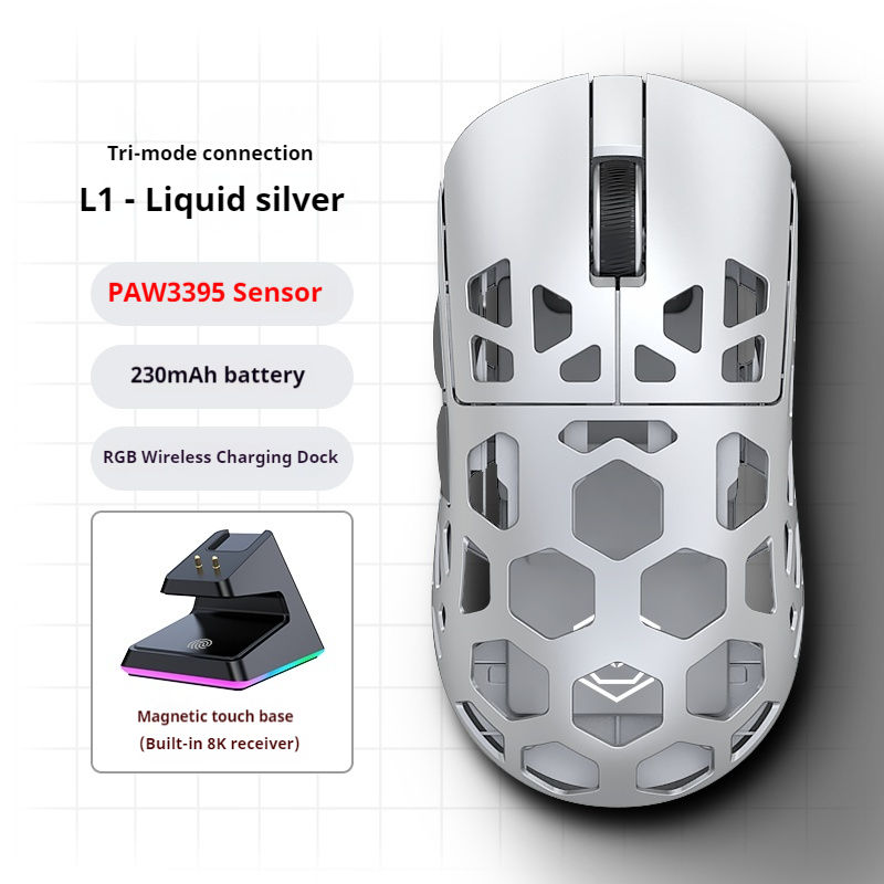 EWEADN L1マグネシウム合金RGBワイヤレスゲーミングマウス8K FPS軽量