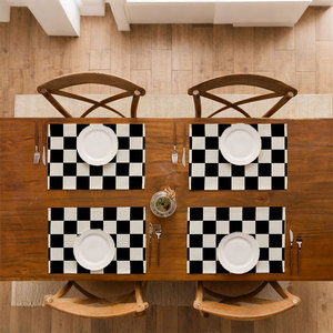 New Arrival American Washable Striped Pattern <strong>Table</strong> Cloth Mat Polyester <strong>Placemat</strong> for <strong>Dining</strong> <strong>Table</strong> - Product Image 2