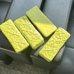 Chocolate relleno de matcha con forma rectangular, accesorios de sonido ASMR, juguetes divertidos para videos, bola verde suave, pegajosa y saltarina para manualidades DIY - Product Image 5