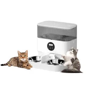 Alimentador automático de comida para mascotas al por mayor, nueva cámara automática para gatos y perros con fuente de alimentación de batería