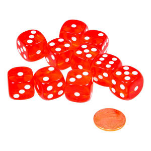 ลูกเต๋ากลมโปร่งใส16มม. จำนวน50ชิ้นผสม5สีสำหรับเกมลูกเต๋า - Product Image 5