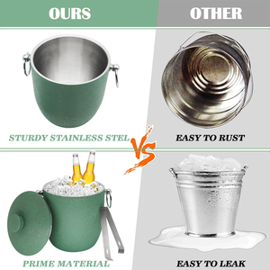 Chất lượng cao 3L ngoài trời kim loại đồ uống bồn đá xô thép không gỉ cách nhiệt uống rượu mát máy làm lạnh cho rượu sâm banh bia - Product Image 4