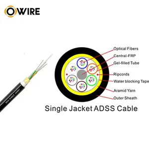 12 Core Fiber Optic Cable Adss Single Sheath Anti-tracking Fiber Optic Cable ADSS