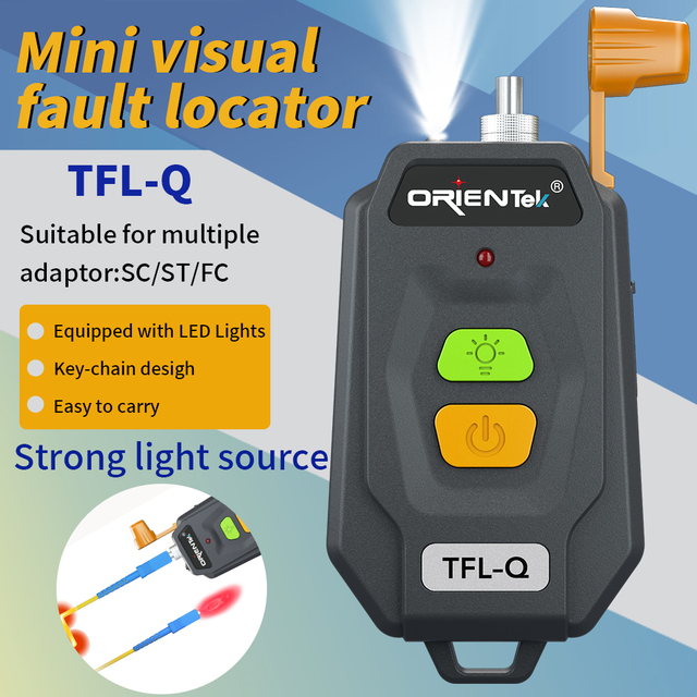 Orientek TFL-Q Keychain Fiber Optic Visual Fault Locator with Red Laser Pointer VFL Red Laser Source for FTTH Use