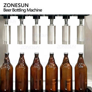 Máquina Llenadora y Tapadora de Botellas de Vidrio Semiautomática de Acero Inoxidable ZONESUN ZS-CFC5 de 6 Cabezales, Llenado Isóbarico al Vacío para Cerveza - Product Image 4