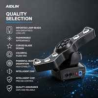 Projecteur LED mobile 150W IP65 à effet croissant de lune, RVBW, stroboscope œil de frelon pour événements, scènes et éclairage de boîtes de nuit