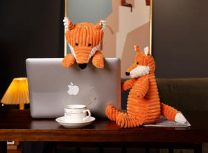 कस्टम नरम कॉरडरॉय कपड़े के लिए पशु आलीशान फॉक्स उपहार प्रचार फॉक्स आलीशान खिलौना - Product Image 2