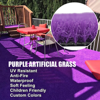 XIAOUGRASS XIAOU20100-Lila 20mm Weicher Synthetischer Lila Rasen 2cm Innen- und Außenbereich Outdoor-Teppichrasen