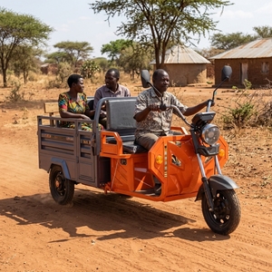 Véhicule à 3 roues, 1200W de puissance, design pliable, tricycle électrique à double usage avec frein à tambour de 160 mm pour le transport rural - Product Image 1
