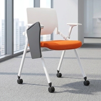 Chaise de formation pliante pour bureau, chaise d'étude pliante avec tablette d'écriture, chaises empilables adaptées au bureau