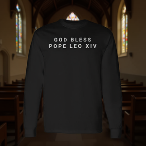 Camiseta de manga larga Dios bendiga al Papa Leo Xiv - Product Image 3