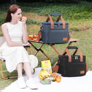 Insulated Lunch Bag 30x22.5x24cm Portable Cooler For Picnic Camping Outdoor Use - Product Image 4