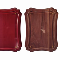 Plaque d'honneur d'entreprise : Deux styles - Surface brillante émaillée rouge et texture imitation bois