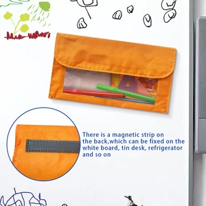 Pizarra Magnética Portátil de Poliéster Blanca con Bolsillos de Almacenamiento, Cuadrada, Color Naranja, Suministro Exclusivo del Fabricante - Product Image 4