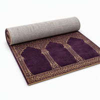 Tapis de mosquée direct usine, moquette mur à mur en PP/Nylon jacquard tufté à poils longs pour la prière en mosquée, OEM
