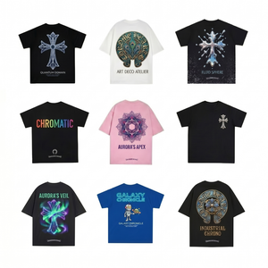 Wholesale Streetwear Oversized T Shirt Custom Heavyweight Cotton Graphic Tee Drop Shoulder Men Vintage Clothing Unisex <b>TShirt</b> - Product Image 1