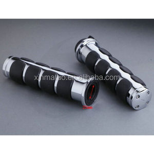 XINMATUO TRHB118-C 1นิ้ว<span class=keywords><strong>Chrome</strong></span> <span class=keywords><strong>Handle</strong></span> Bar Hand GripsสำหรับHonda Shadow VLX600 DLX600 VT600ใหม่21A
