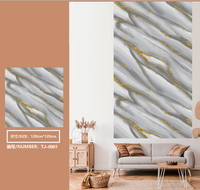 Alternatives économiques au marbre, panneaux muraux en feuille de marbre PET pour la décoration intérieure