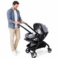 Poussette pliable 4 en 1 Kidilo personnalisée, prix d'usine, en alliage d'aluminium, portable, pour bébé, voyage, extérieur, 0-6 mois, charge 15 kg