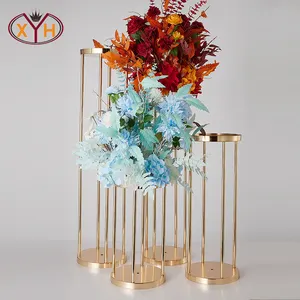 Xinyuanxing Metal Wedding Decoration Rack Pillar Plinth Wedding Centerpiece Table Decoration Flower Stand